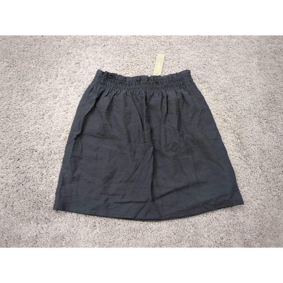 J Crew A-Line Skirt Womens Size 4 Black Mini Elastic Waist 12% Nylon Casual‎ - Picture 1 of 7